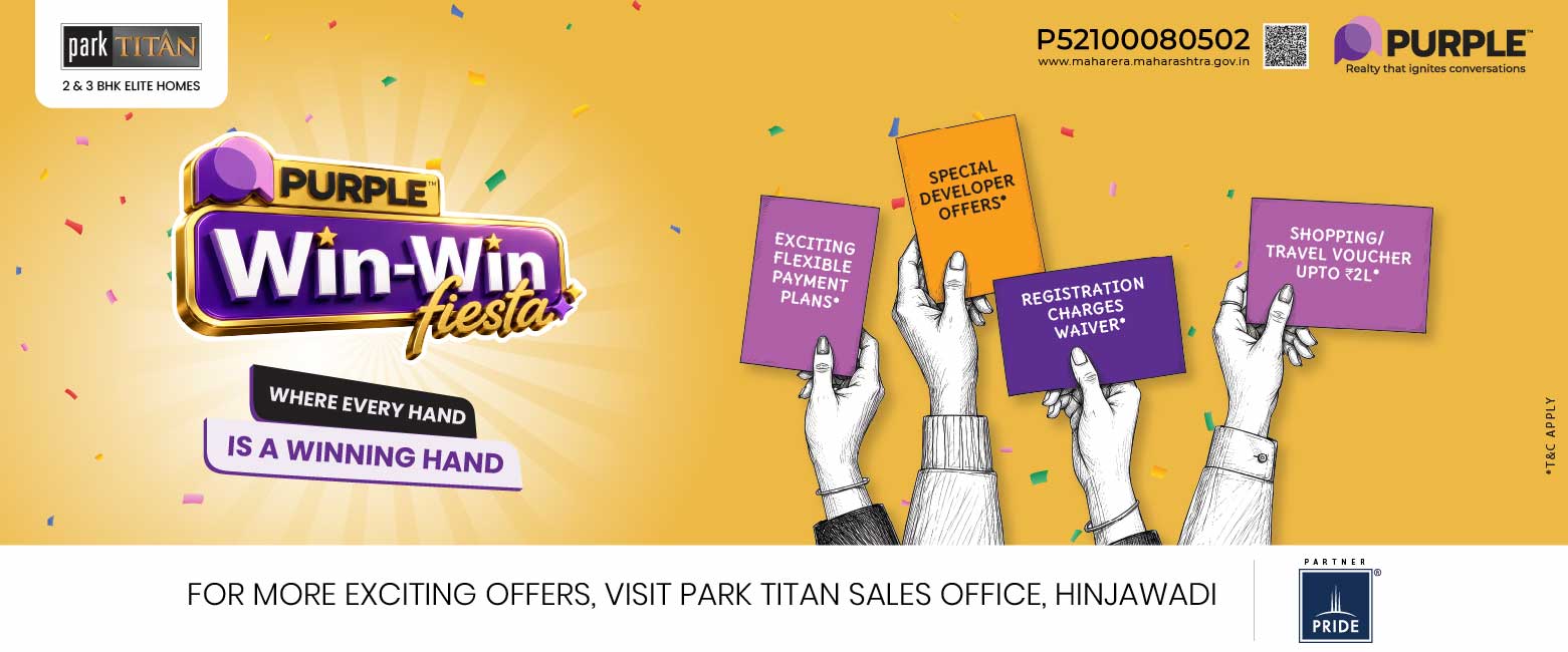 Purple Win-Win Fiesta — flexible payment plans, developer offers, registration waiver, gift vouchers up to ₹2 Lakh